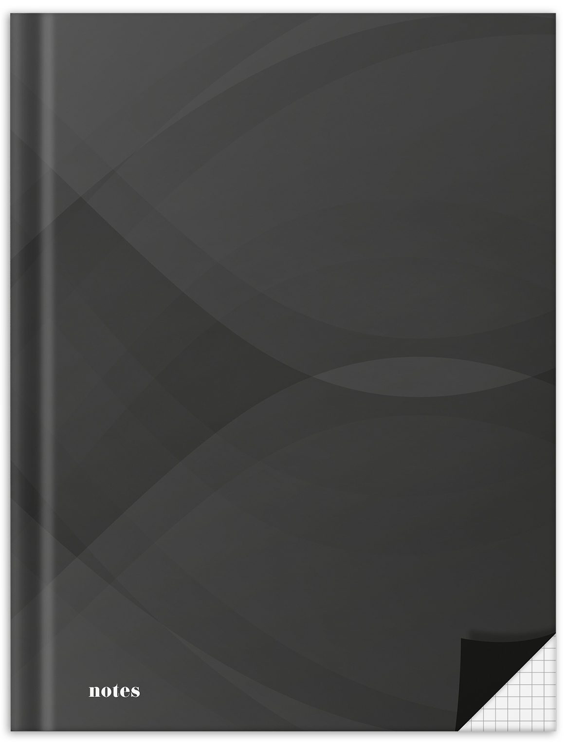 rnk-notes-carbon-black-notizbuch-a4-kariert-96-blatt image 1